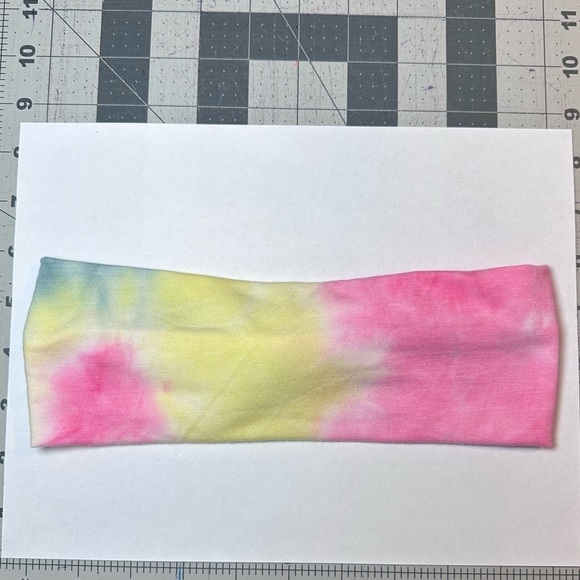 Tie dye headband twist up cycle tee hand made - Picture 3 of 4